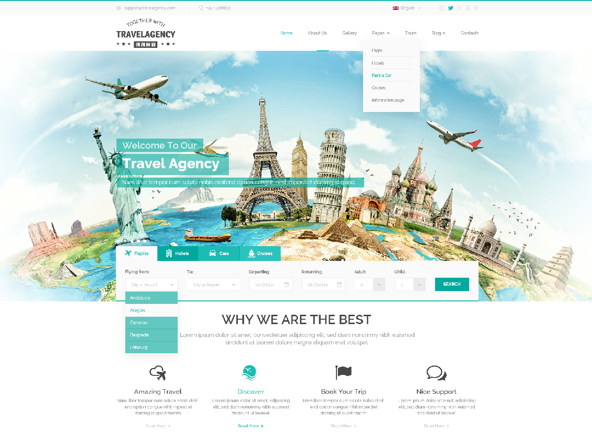 Travel Agency WordPress Theme