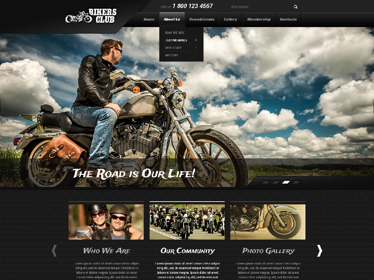 Bikers Club - Bootstrap HTML Template